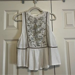 Free People pineapple lace blouse